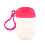 flacons rechargeables transparents modernes couleurs rouge rose bleu vert blanc jaune anneaux fixation couvercles