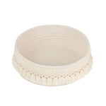 panier tissé boho chic beige noir franges rangement cosmétiques réutilisable multifonction opacité