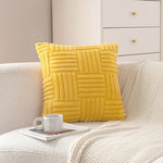 coussins moelleux rayures horizontales gris blanc moderne confortable zip vert clair polyester