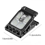 lampe solaire clip noir moderne détecteur mouvement modes ip65 led autoinstallation abs