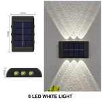 lumière solaire extérieure led ip65 mur noir blanc jaune moderne vis