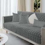 housse canapé gris matelassé velours peluche canapé angle fauteuil salon