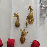décoration murale animaux or bronze texturé moderne fixations directes humour lunettes fleurs chambre salon