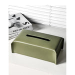 boîte mouchoirs simili cuir moderne blanc noir vert olive marron clair minimaliste 23cm 12cm