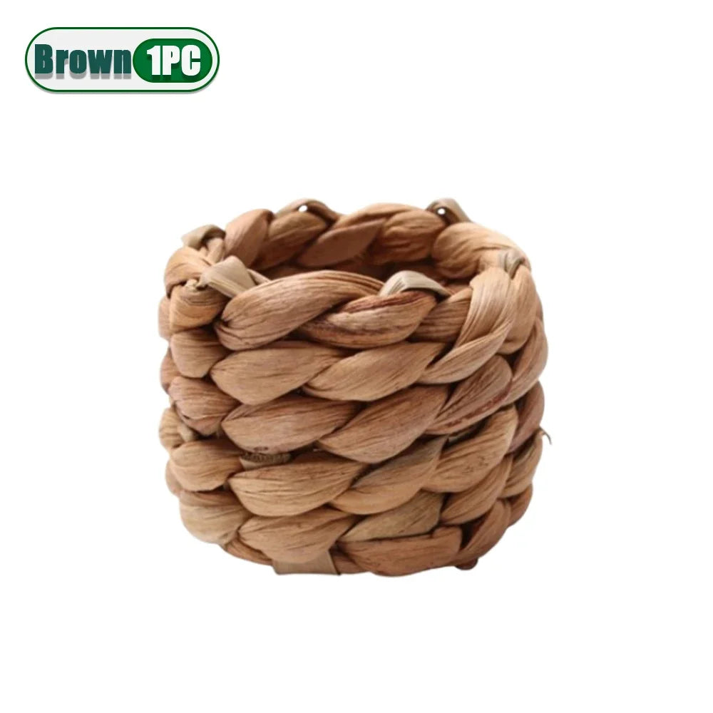 porte serviettes tressés rustiques boho beige marron clair naturels élégants 5cm diamètre set deco
