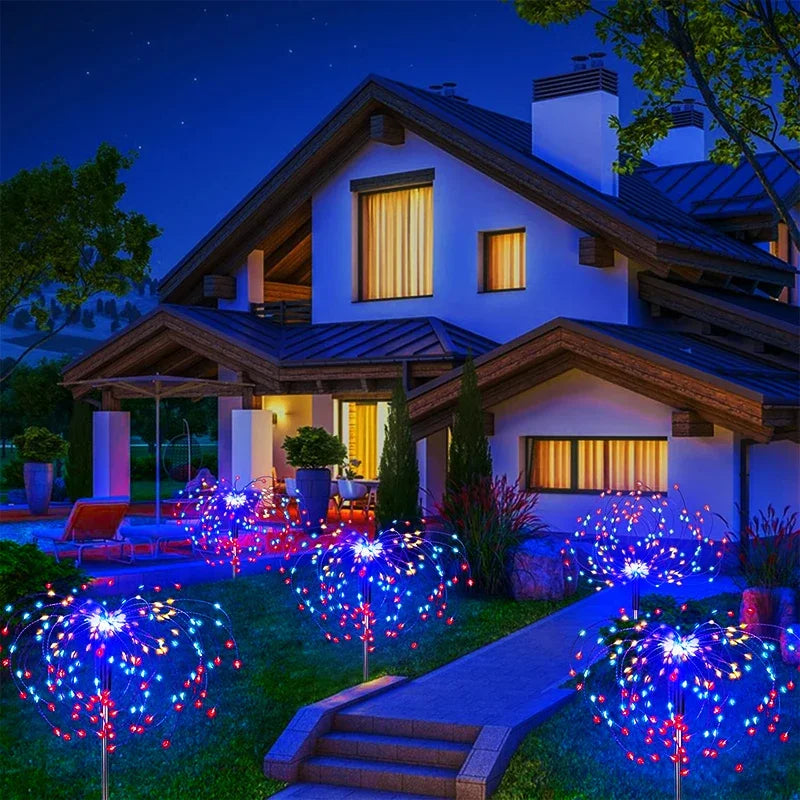 lampe solaire jardin pissenlit led decoratif exterieur pelouse balcon cour luminaire fleur coloré