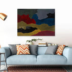Peinture murale sans cadre dans une chambre d'enfant moderne