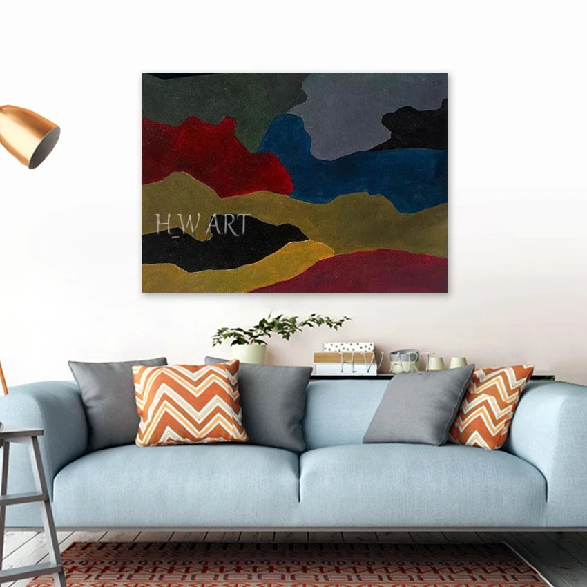 Peinture murale sans cadre dans une chambre d'enfant moderne