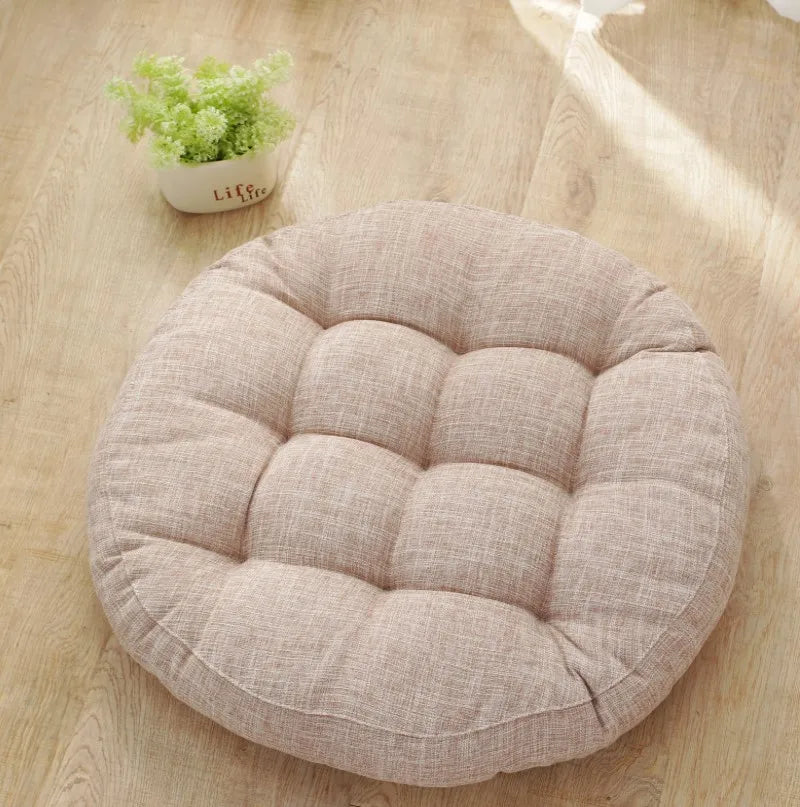 coussin rond solide moderne couleur rose vert bleu marron orange gris 55cm 47cm 42cm