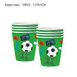 assiettes papier football motifs drapeaux ballons tablecloth serviettes napkins événements festifs anniversaires noël