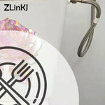 stickers decoratifs fleurs roses vertes violettes adhésifs salle bain decoration maison autoadhésifs blanc
