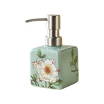 distributeur savon liquide fleurs papillon bleu jaune rose étanche rechargeable classique floral maison