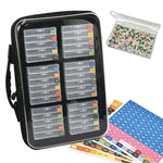 boîte rangement transparente strass colorées organisateur mosaïque diy compartiments multiples transport pratique