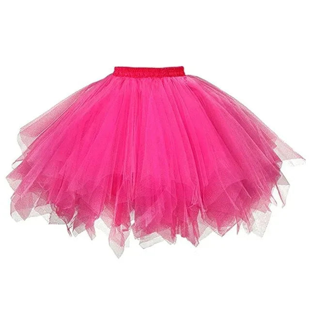 jupe tutu tulle rouge noir blanc vintage élastique dentelle junior mini translucide été femme