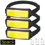 lampe frontale rechargeable led noir jaune usb camping pêche randonnée ceinture ajustable modérne pratique