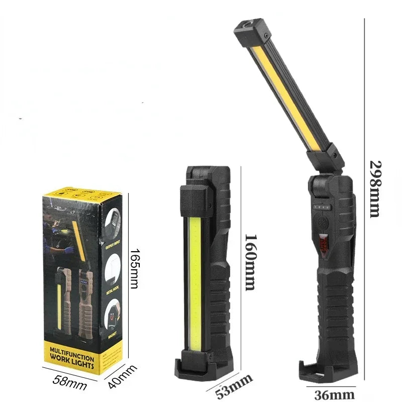 lampe travail rechargeable aimant forte lumière intense résistante choc texture antidérapante multifonction pratique