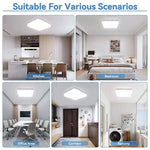 lampe carrée moderne blanc mat led clips facile 2000 8200 lumens 90 260v