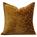 coussin carré marron motif géométrique contemporain opacité 100 polyester brodé décoration lit canapé voiture