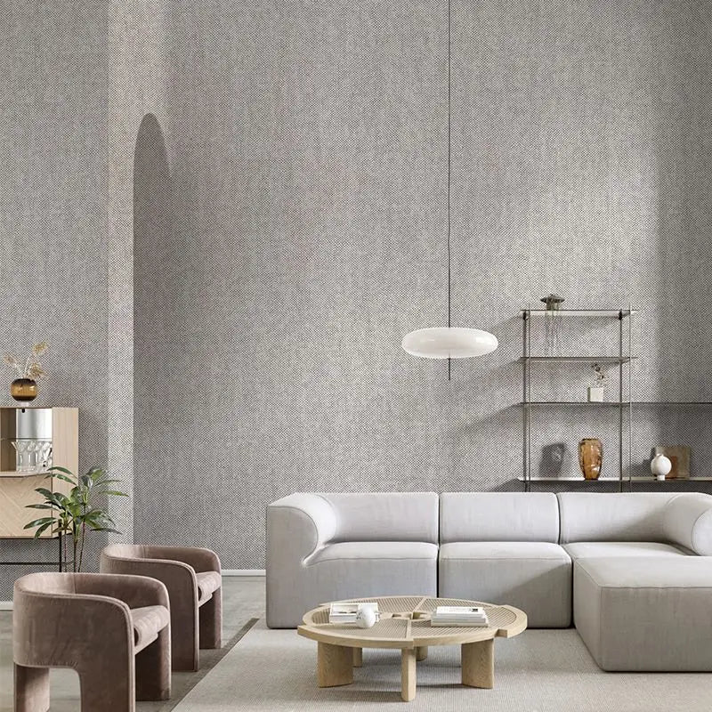 papier peint moderne minimaliste uni beige gris résistant humidité cuisine chambre salon