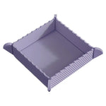 plateau rangement pliable moderne vert rose bleu violet blanc rayures horizontales silicone aimant