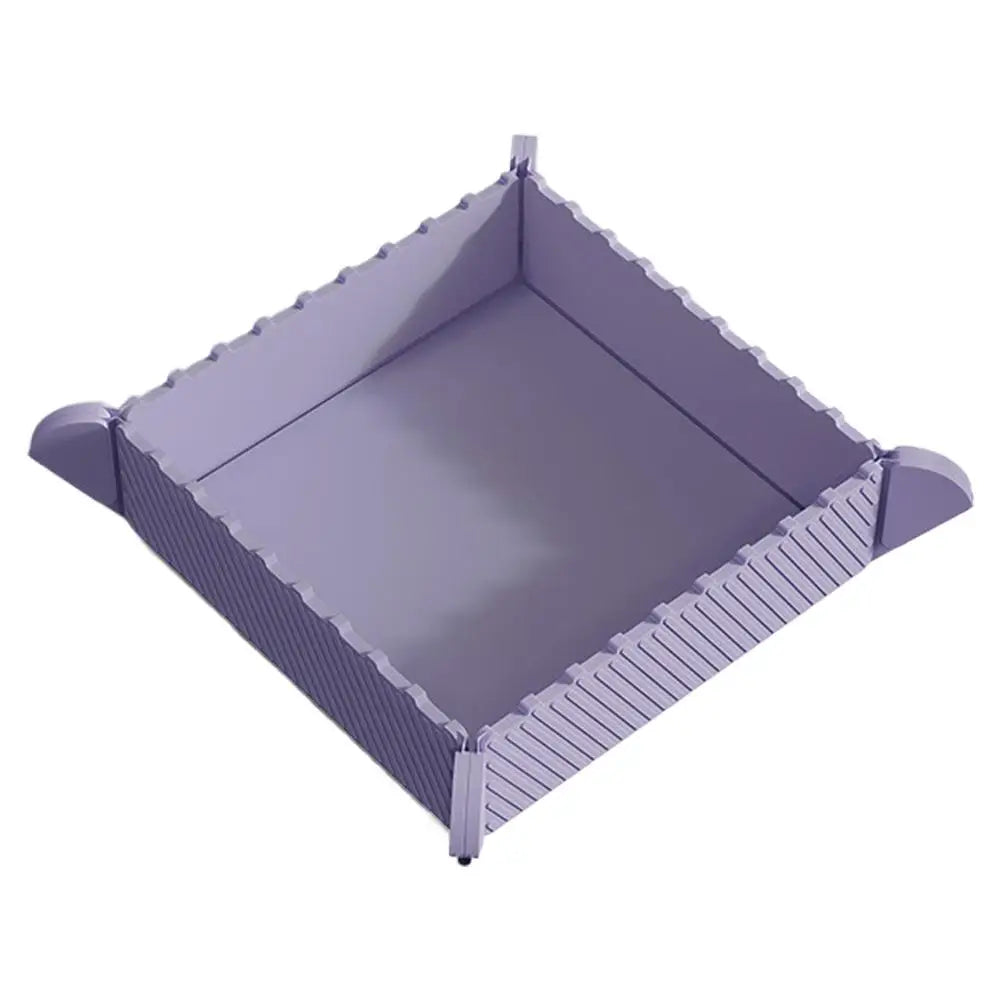 plateau rangement pliable moderne vert rose bleu violet blanc rayures horizontales silicone aimant