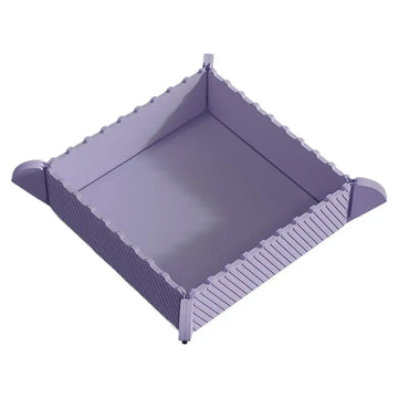 plateau rangement pliable moderne vert rose bleu violet blanc rayures horizontales silicone aimant