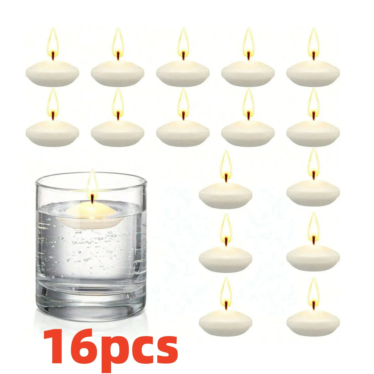 bougies flottantes blanc opaques modernes baignoire décoration st valentin mariage 10 16 pièces