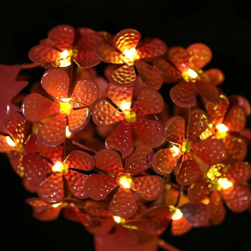 lustre led oiseau rose fleuri moderne extérieur tringle jardin decoration ip65
