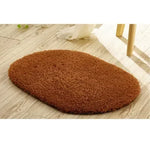 tapis bain doux absorbant mousse mémoire forme ovale couleur variée moderne