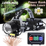 lampe frontale led 12000 lumens sensor tactique camping hiker zoomable étanche