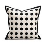 housse coussin décorative carrée motif noir blanc moderne canapé salon maison