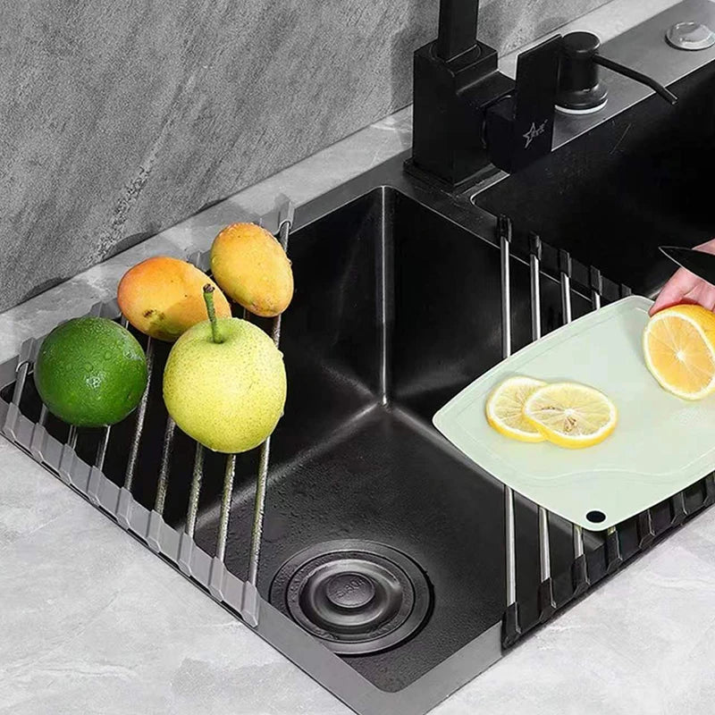 support pliable acier inoxydable moderne éponge brosse serviette évier cuisine