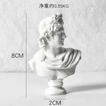 bustes sculptés resine blanc details fins antique figures grecques decor