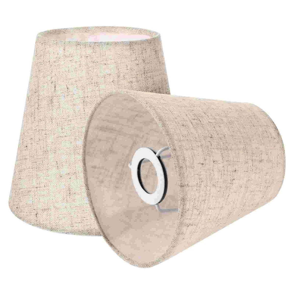 abat jour tissu lin beige moderne opaque lampes table chevet décoration remplissage e14