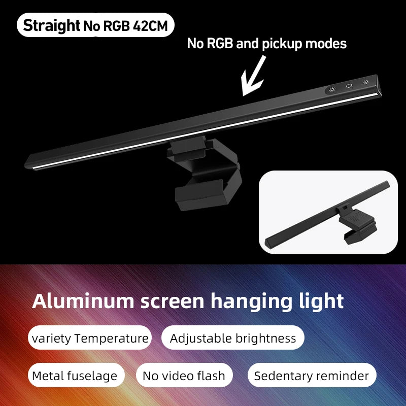 barre lumineuse led rgb écran pc noir bleu violet rose vert moderne clips contrôle