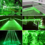 guirlande lumineuse solaire vert moderne 100 led 12m clignotante extérieure