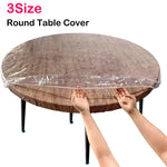 housses table ronde transparentes imperméables pvc 102 160cm maison solides