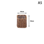 panier rotin marron clair couteau cuillère baguettes assaisonnement rangement cuisine rustic