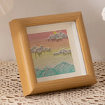 cadres photo bois clair miniature décoratifs paysages fleurs transparents adultes
