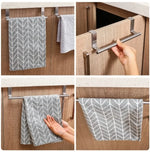 porte serviettes mural acier inoxydable noir moderne clips serviette gants rangement salle bain cuisine