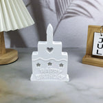 moule silicone gâteau anniversaire étoiles cœur happy birthday blanc moderneOpaque