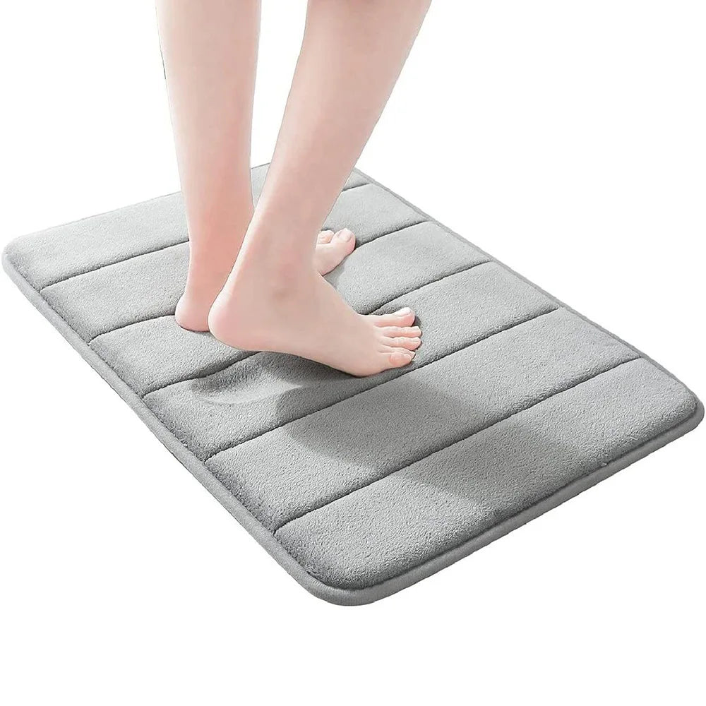 tapis bain texturé galets couleur noir marron beige gris moderne duveteux absorbant rapide