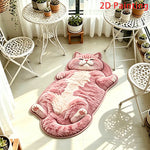 tapis rose clair chat doux pelucheux moderne salon chambre décoration polaire polyester