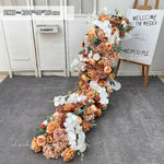 guirlande florale moderne rose blanche rouge violet bleu feuilles vertes décoration mariage anniversaireintérieur