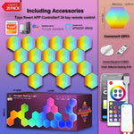 lampe murale hexagonale multicolore moderne télécommande ajustable ensembles variés portables