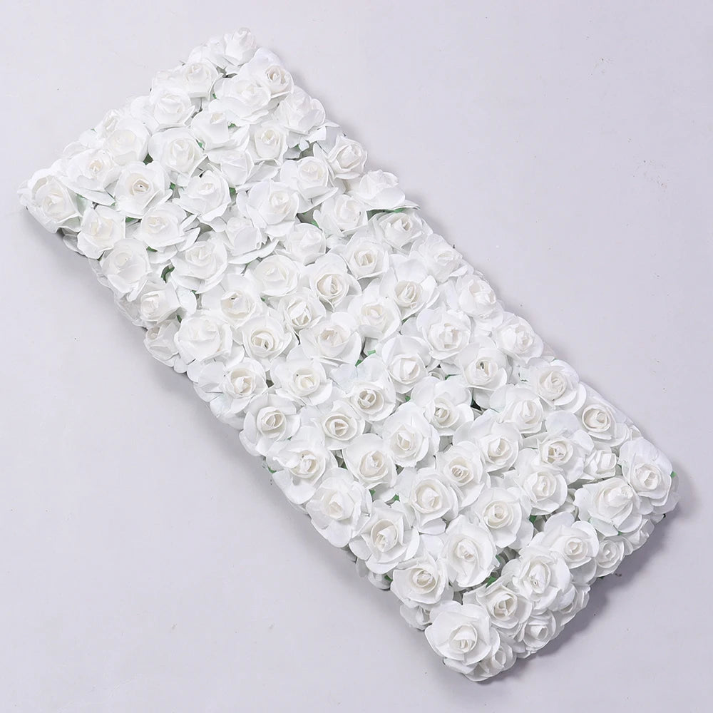 accessoires décoration mariage roses artificielles papier 144 pièces 2cm intérieur traditionnel rouge rose blanc