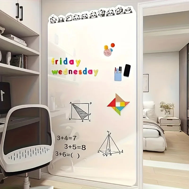 tableau blanc effaçable adhésif mur pvc blanc moderne 45cm 60cm 2m enfantsécole supprimernettoyer effacer