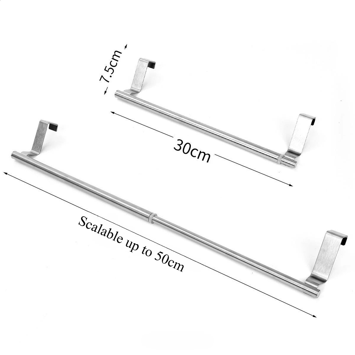 porte serviettes mural argenté extensible sans perçage moderne salle bain cuisine