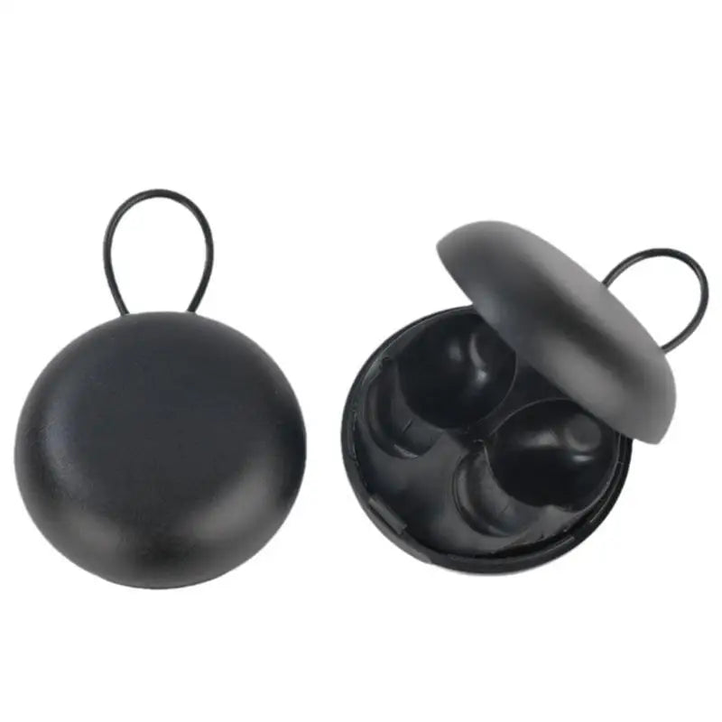 boîte rangement bouchons oreilles noir blanc compact annuel suspension bijoux accessoires rond matériau