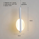 Lampes suspendues modernes minimaliste câble suspension plaque fixation globes opale abatjour blanc noir chambre